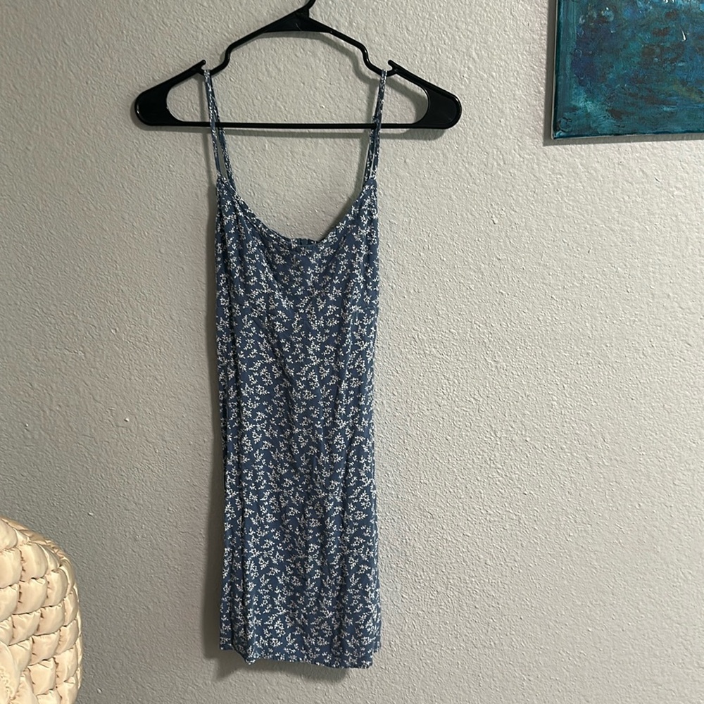 Brandy Melville Blue floral Colleen Mini dress EUC